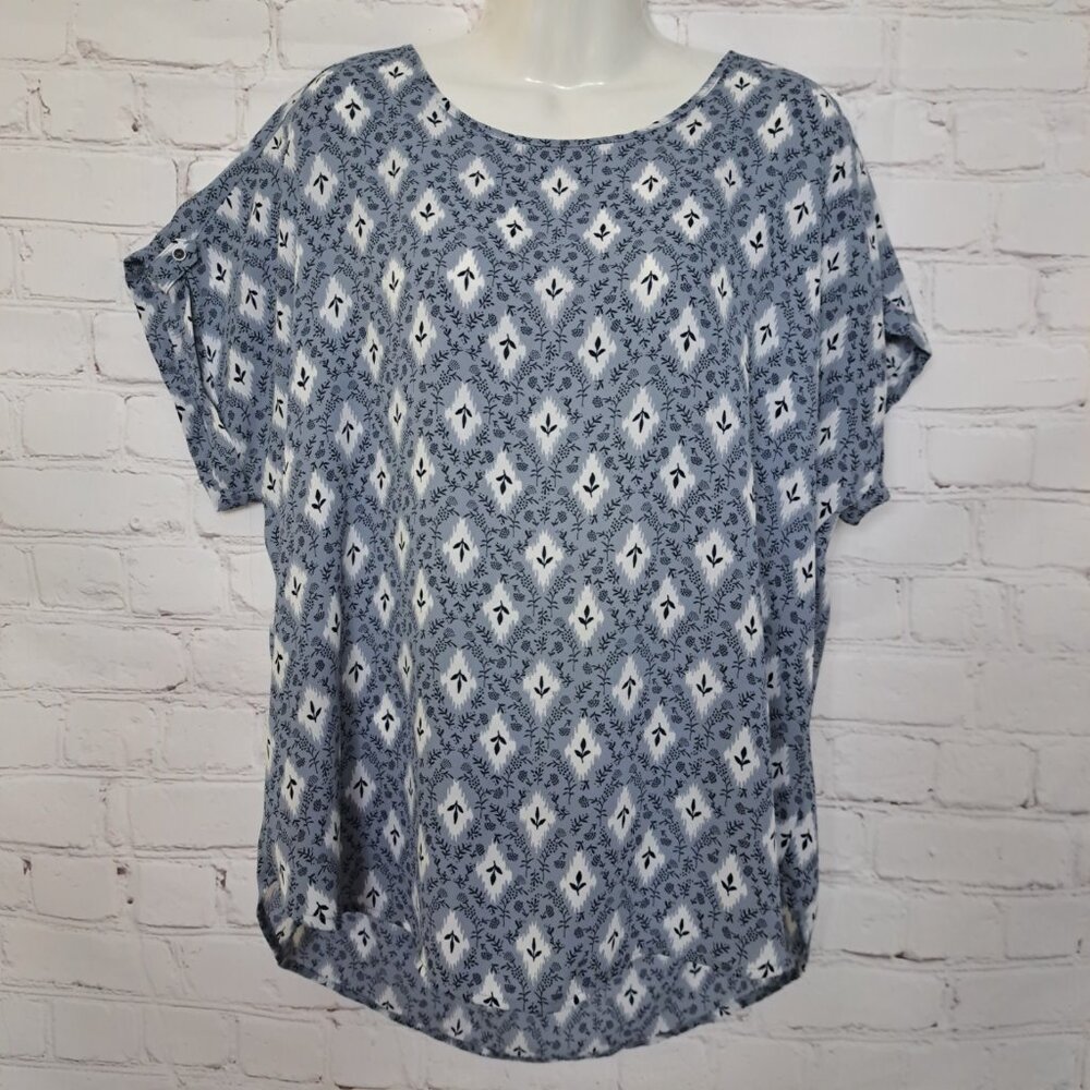 Maurices Geometric Print Dolman Sleeve Top Size Medium